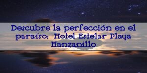 hotel estelar playa manzanillo