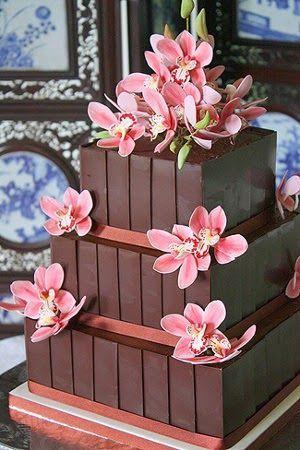 Consejos para elegir un pastel de boda de chocolate moderno: